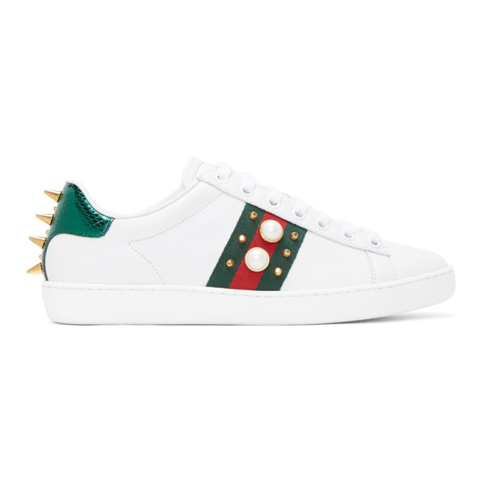 gucci pearl ace sneakers