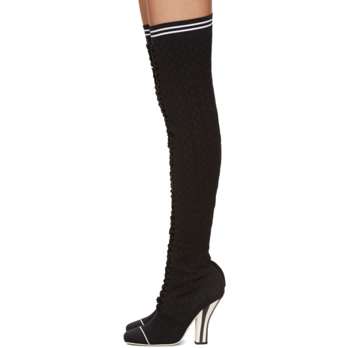 FENDI Stretch Knit 105 Over The Knee Boots, Eero | ModeSens