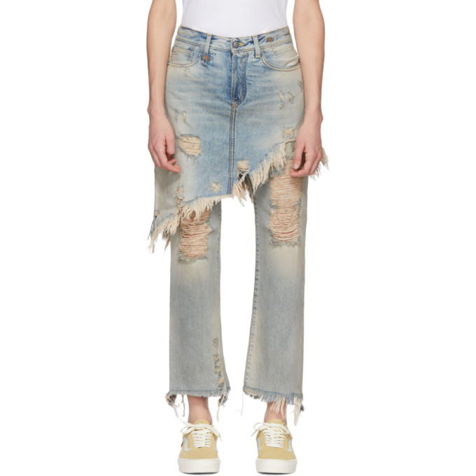 shredded hem jeans