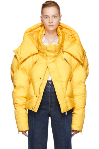 Chen Peng - Yellow Short Quilted Puffer Jacket