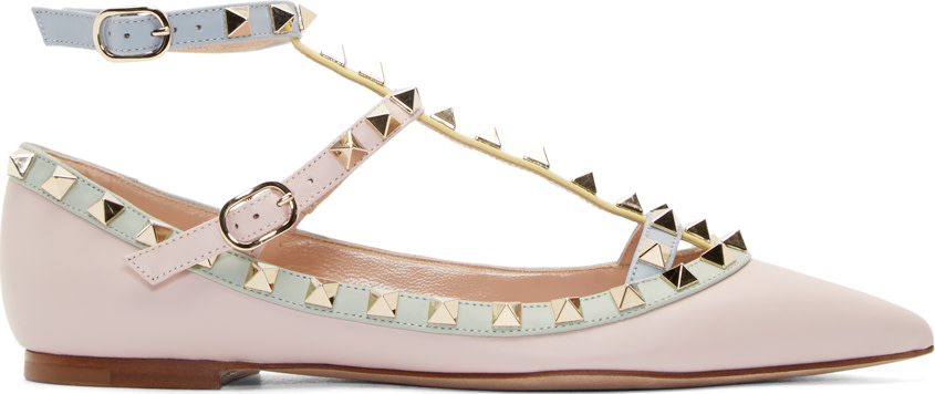 valentino rockstud caged ballerina flat
