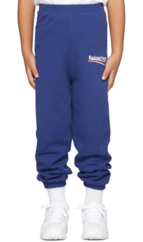 Balenciaga Kids - Blue Campaign Logo Lounge Pants 
