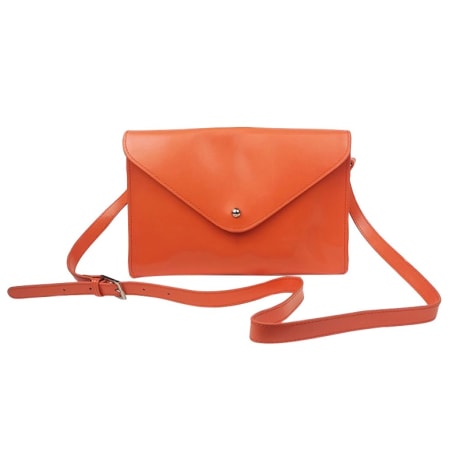 Trouva: Paperthinks Orange Leather Envelope Bag