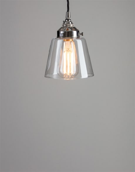 Trouva: Tapered Glass Pendant - Small Clear