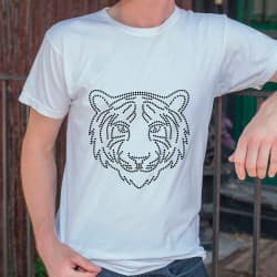 Holografisk tiger  - strygemærke