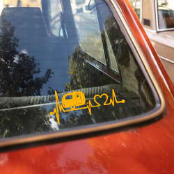 Camping hjerterytme - sticker