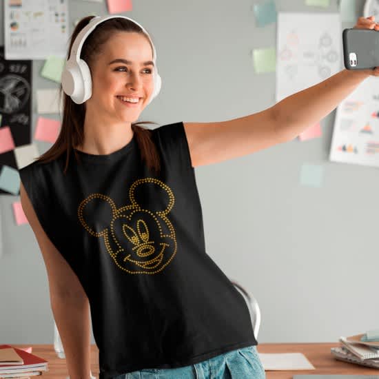 Holografisk Mickey Mouse - strygemærke