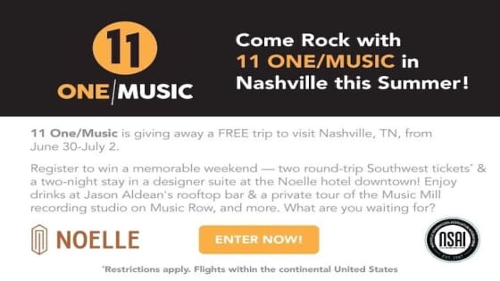 Win a FREE weekend trip to Nashville this Summer!