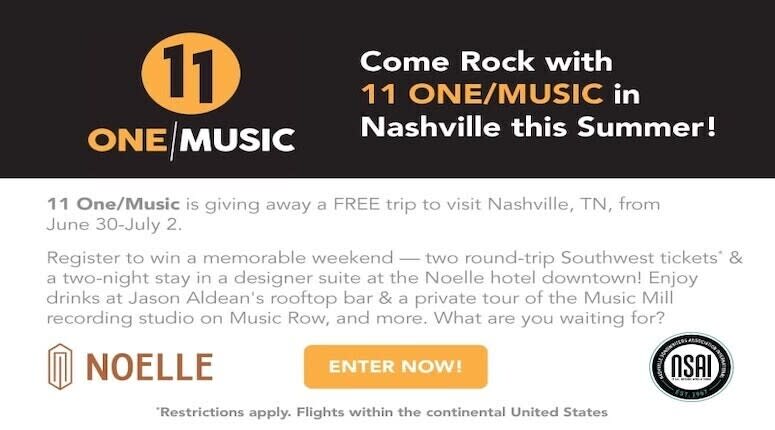 Win a FREE weekend trip to Nashville this Summer!