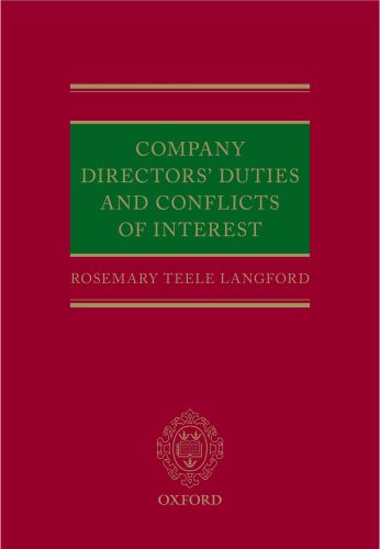 Book Launch: Company Directors' Duties and Conflicts of Interest
