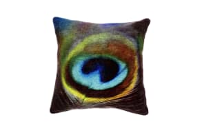 Abstract Peacock Cushion