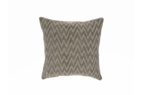 Zigzag Velvet Taupe Cushion