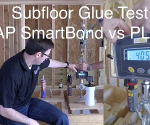 SubFloor Adhesive Test - SmartBond vs PL400