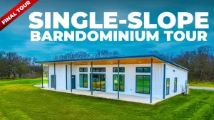  Cleburne Single Slope Barndominium Home | Texas Best Construction 