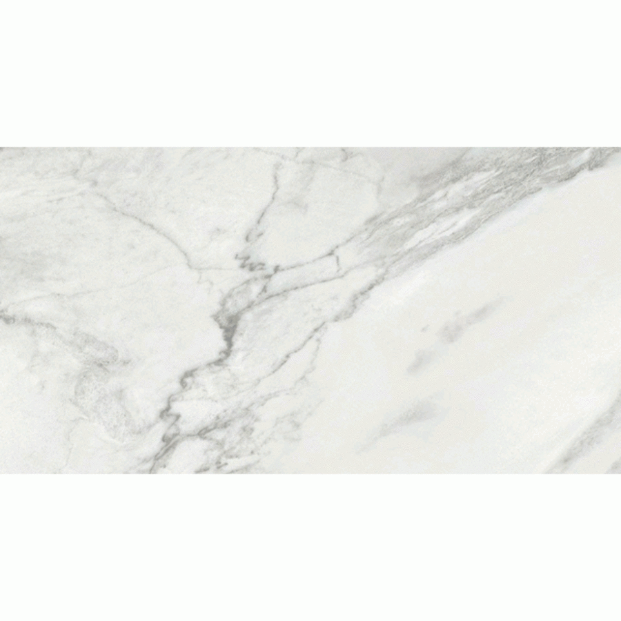 Carrara White Marble Effect 30cm X 60cm Polished Porcelain