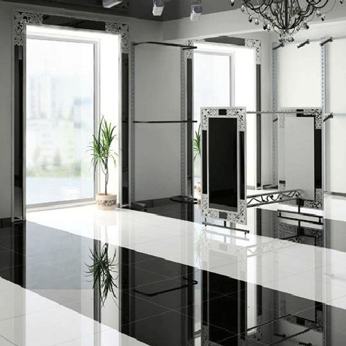 Super Black Highly Polished Porcelain 60cm X 60cm Nano Pre
