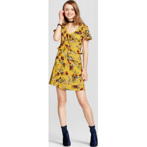yellow floral dress target