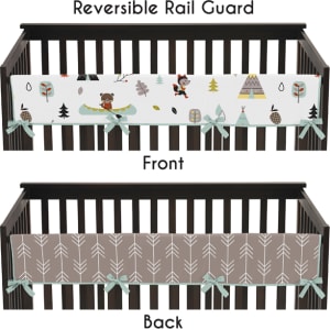Sweet Jojo Designs Long Crib Rail Guard Cover For The Outdoor