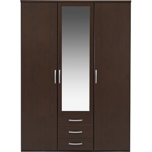 Collection Hallingford 3dr 3drw Mirror Wardrobe Wenge Eff From