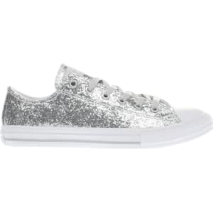 silver all star ox glitter trainers toddler