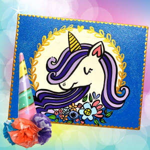 Unicorn Canvas and Make Your Own Unicorn Horn