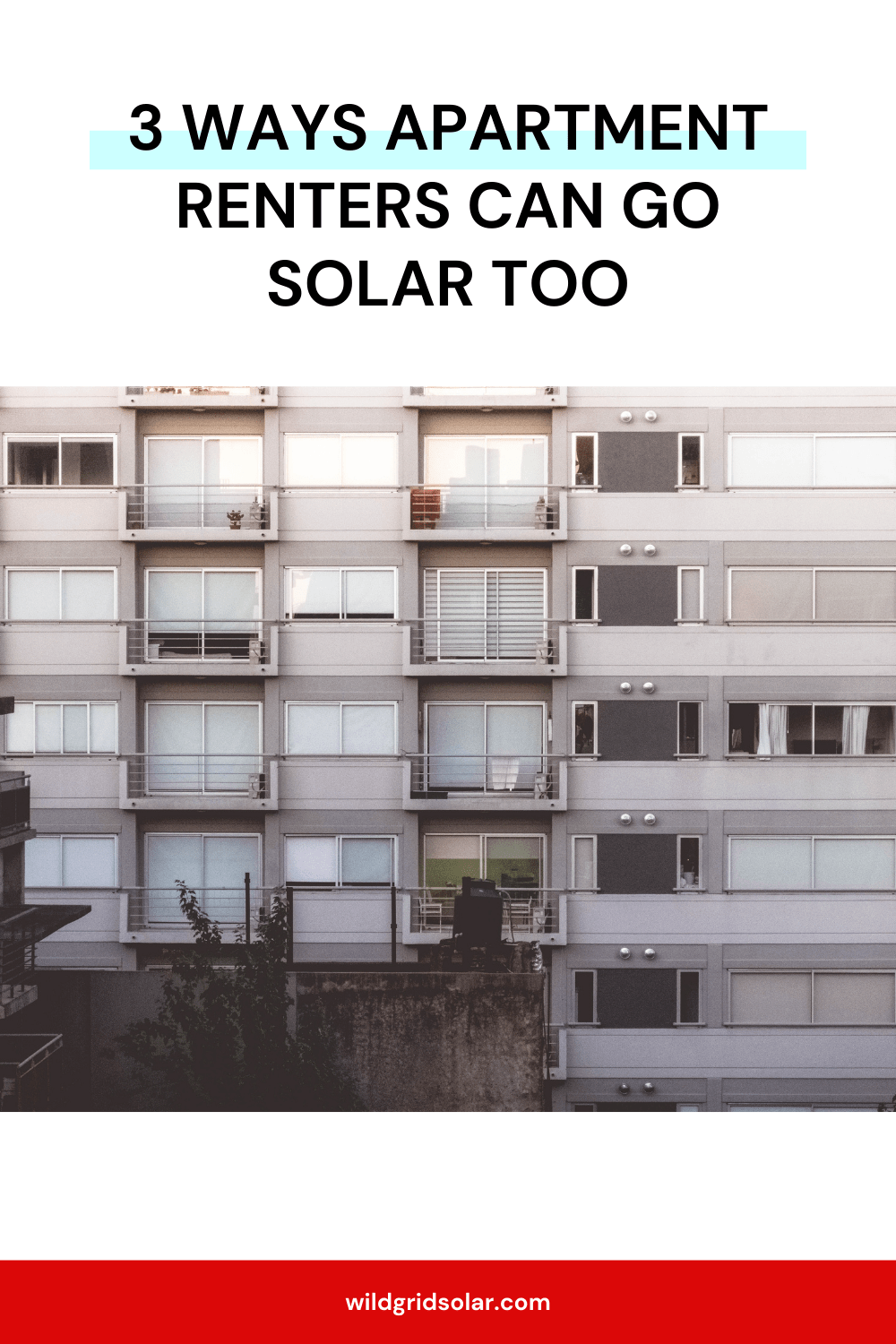 3 ways apartment renters can go solar too.  Picture of an apartment building.