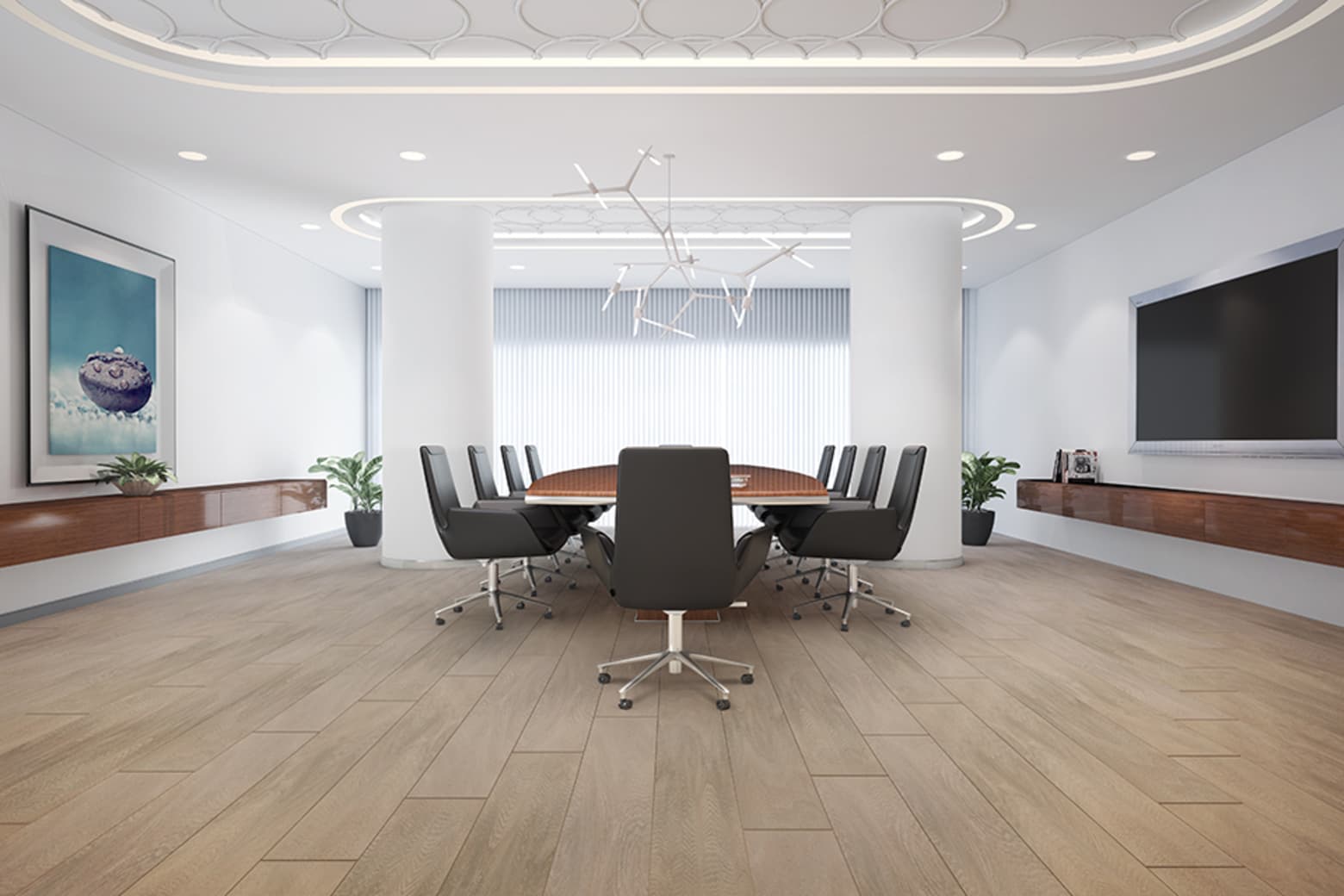 Bering Light Brown Oak Laminate Flooring 12mm By 193mm By