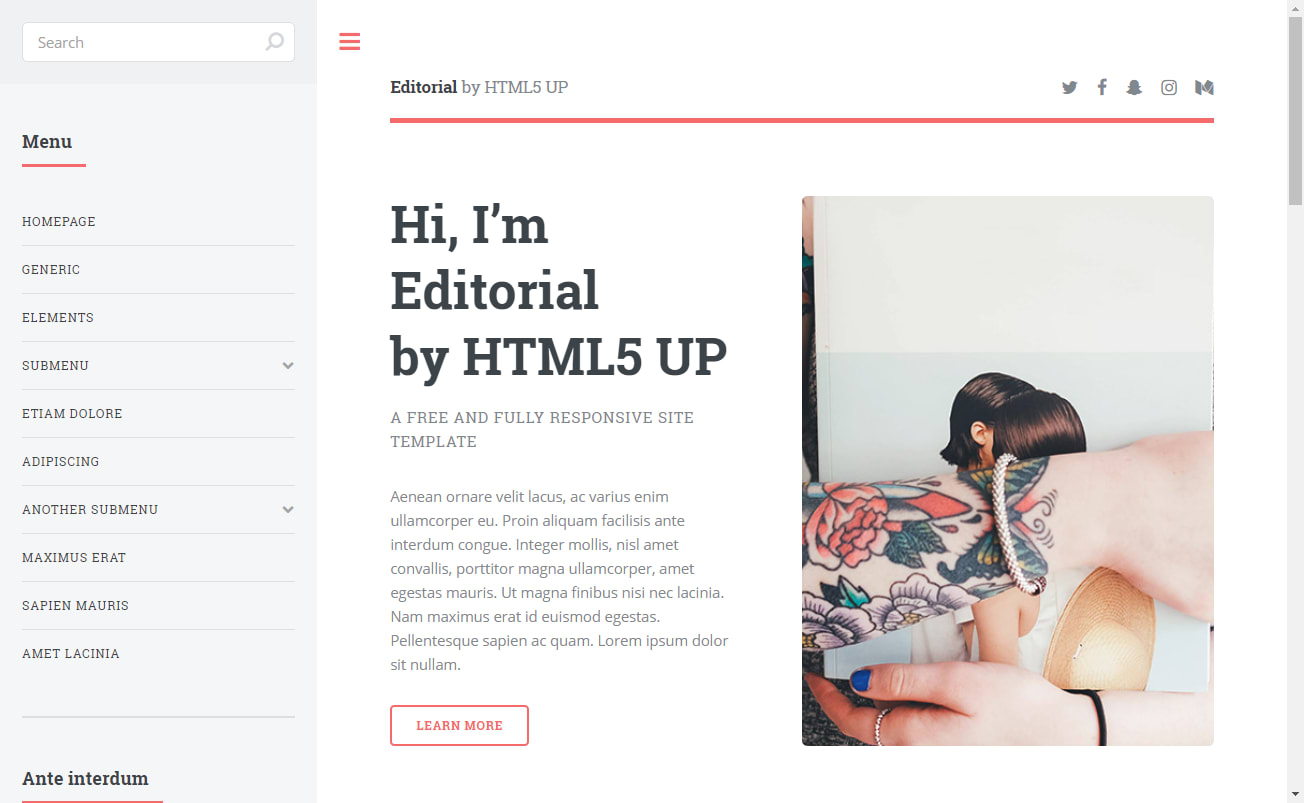Editorial Template