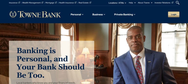 TowneBank homepage