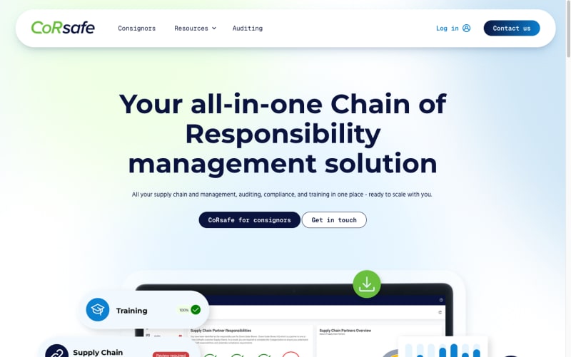 CoRsafe Chain of Responsibility compliance platform website upgraded to Xperience by Kentico for lead generation