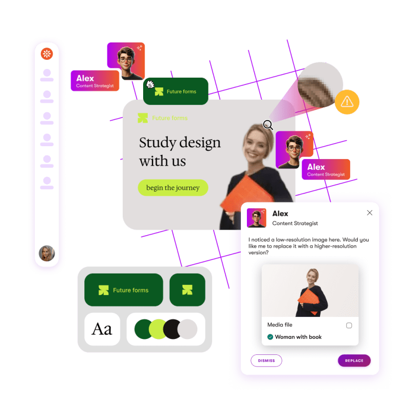 AIRA Content Strategist agent reviewing brand tone and messaging consistency inside Xperience by Kentico