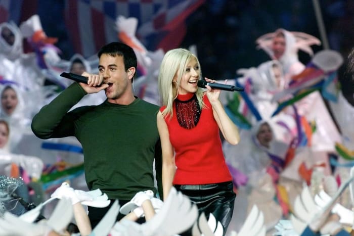 Ranking every Super Bowl halftime show - NewsOpener Super Bowl XXXIV halftime show - Christina Aguilera and Enrique Iglesias